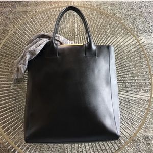 BCBGMAXAZRIA Black leather tote bag